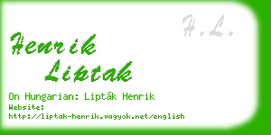 henrik liptak business card